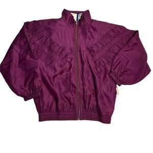 NWT Women's Vintage EVR 100% Silk Bomber Jacket